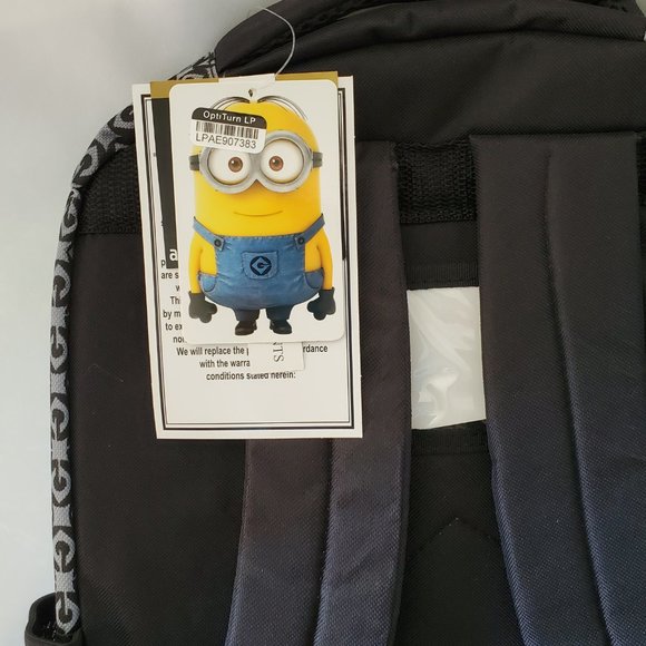 Backpack Despicable Me Minion Black Yellow Pockets - Picture 5 of 8